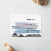 ありがとう葬式カード、桟橋、死別 ノートカード (正面/裏面インサイチュ)