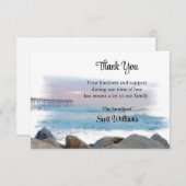 ありがとう葬式カード、桟橋、死別 ノートカード (正面/裏面)