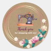 ありがとう裁縫機械フローラクラフトシール ラウンドシール (正面)