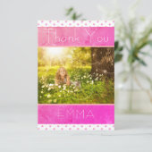 ありがとう誕生日カーガーリードピンクスターズ写真 サンキューカード (スタンド正面)