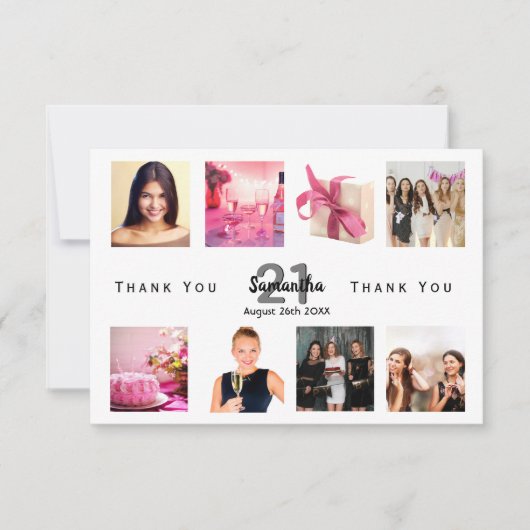 ありがとう誕生日フォトコラージュ女性 (正面)