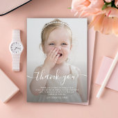 ありがとう誕生日フォトバラ金ゴールドグリッター グラデーション サンキューカード