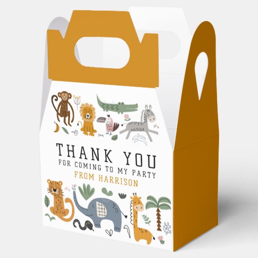 ありがとう誕生日2野生のサファリ動物の子供 フェイバーボックス (オープン)