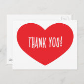 ありがとう赤いハート感謝ラブフレンドシップS ポストカード (正面/裏面)