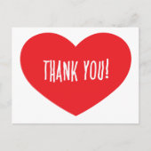 ありがとう赤いハート感謝ラブフレンドシップS ポストカード (正面)