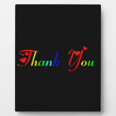 ありがとう赤いハート フォトプラーク (正面)