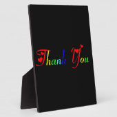 ありがとう赤いハート フォトプラーク (側面)