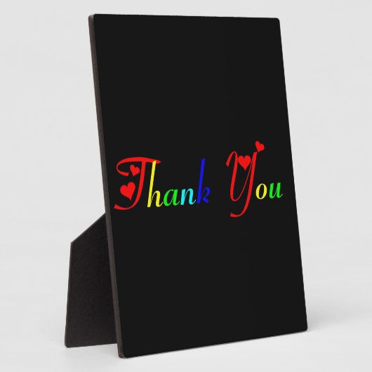 ありがとう赤いハート フォトプラーク (側面)