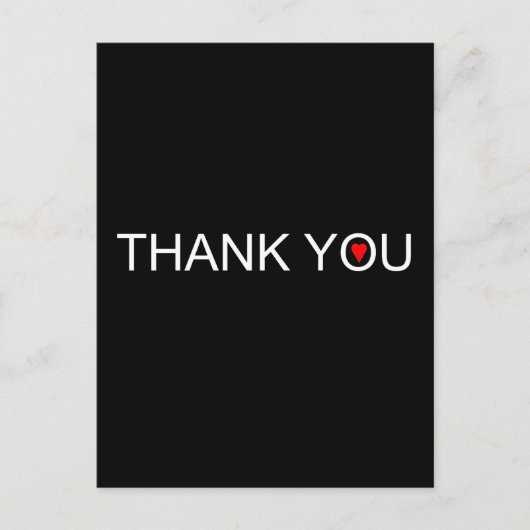 ありがとう赤いハート ポストカード (正面)