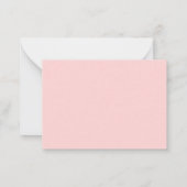 ありがとう赤ちゃんシャワーカードピンクガール ノートカード (裏面)