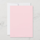 ありがとう赤ちゃんシャワーピンクフローラバラ女の子 サンキューカード (裏面)