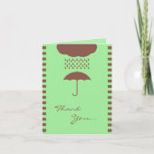 ありがとう赤ちゃんシャワー中立の傘の折り畳みカード サンキューカード (正面)