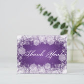 ありがとう赤ちゃんシャワー夜の輝く紫 ポストカード (スタンド正面)