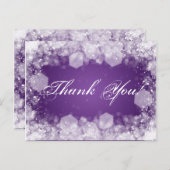ありがとう赤ちゃんシャワー夜の輝く紫 ポストカード (正面/裏面)