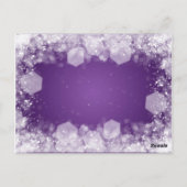 ありがとう赤ちゃんシャワー夜の輝く紫 ポストカード (裏面)