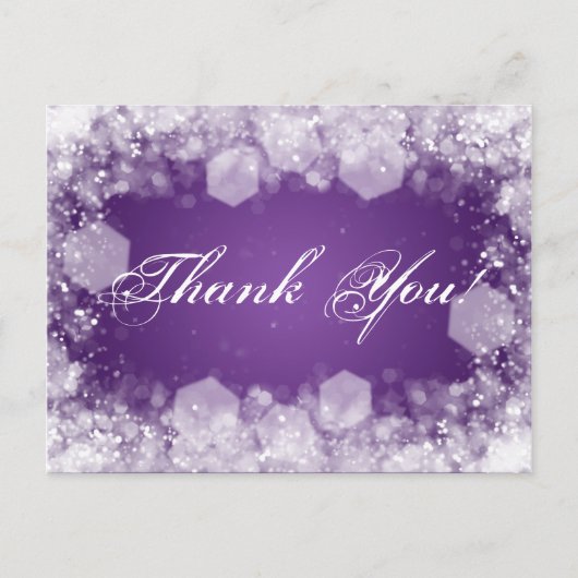 ありがとう赤ちゃんシャワー夜の輝く紫 ポストカード (正面)