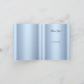 ありがとう赤ちゃんシャワー少年ブルー小さな王子3a サンキューカード (内部)