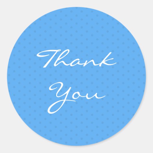 ありがとう赤ちゃんシャワー青いシール ラウンドシール (正面)