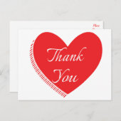 ありがとう赤と白ハートラブ ポストカード (正面/裏面)