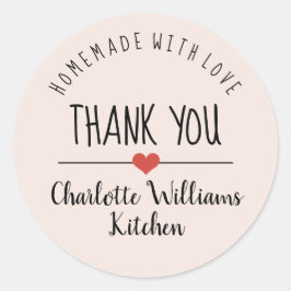 ありがとう赤面ピンク自家製の愛 ラウンドシール