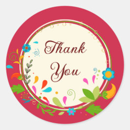 ありがとう赤 ラウンドシール