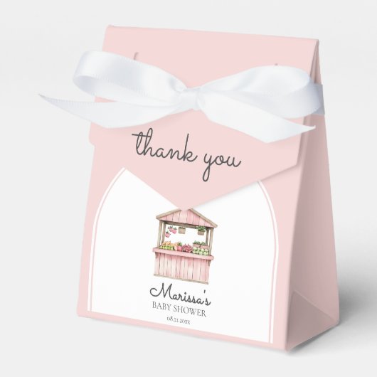 ありがとう農家マーケットガールベビーシャワー フェイバーボックス (正面サイド)