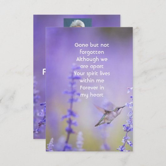 ありがとう追悼式お祝い・オブ・ライフ サンキューカード (正面/裏面)