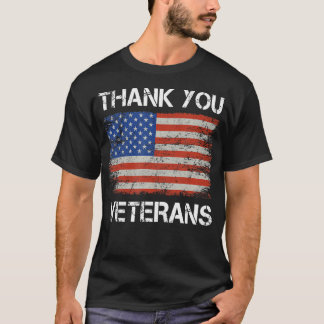 ありがとう退役軍人アメリカ国旗 – Patriotic Kids Tシャツ