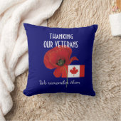 ありがとう退役軍人カナダポピー クッション (ブランケット)