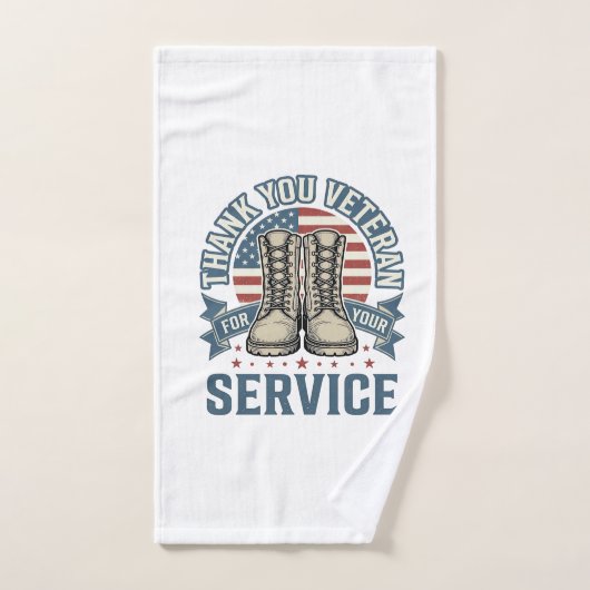 ありがとう退役軍人愛国ブーツサービスTシャツ_1 ハンドタオル (ハンドタオル)