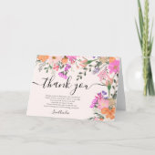 ありがとう野生の花パステル春シャワー サンキューカード (正面)
