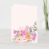 ありがとう野生の花パステル春シャワー 箔グリーティングカード (裏面)