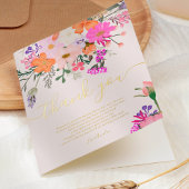 ありがとう野生の花パステル春シャワー 箔グリーティングカード