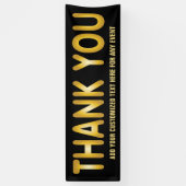 ありがとう金ゴールドとカスタム文字 横断幕 (縦)