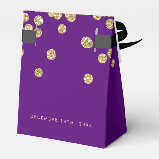 ありがとう金ゴールドパープル"30歳"誕生日パーティー フェイバーボックス (裏面サイド)