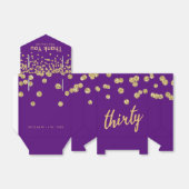 ありがとう金ゴールドパープル"30歳"誕生日パーティー フェイバーボックス (折り畳みなし)