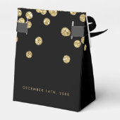 ありがとう金ゴールドブラック"30歳"誕生日パーティー フェイバーボックス (裏面サイド)