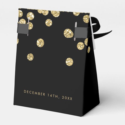 ありがとう金ゴールドブラック"30歳"誕生日パーティー フェイバーボックス (裏面サイド)