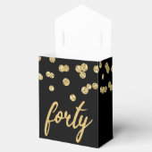 ありがとう金ゴールドブラック"40歳"誕生日パーティー フェイバーボックス (オープン)
