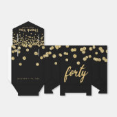 ありがとう金ゴールドブラック"40歳"誕生日パーティー フェイバーボックス (折り畳みなし)