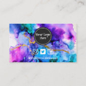 ありがとう金ゴールドブルーパープルロイヤリティカード2 名刺 (裏面)