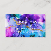 ありがとう金ゴールドブルーパープルロイヤリティカード2 名刺 (正面)