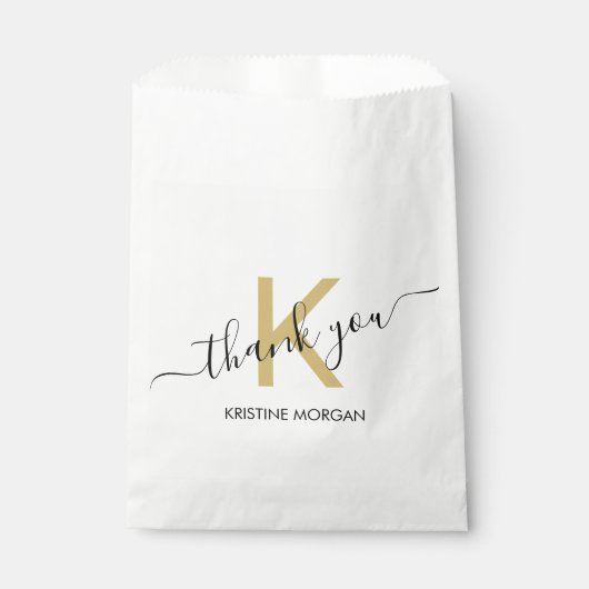 ありがとう金ゴールドモノグラムスクリプト フェイバーバッグ (正面)