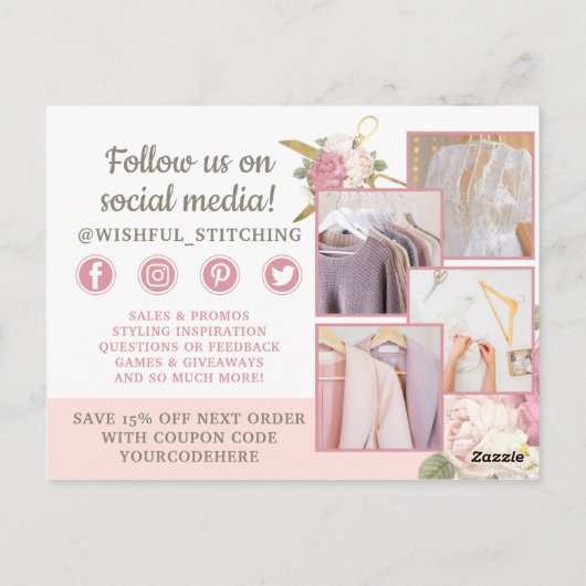 ありがとう金ゴールド裁縫はさみすぼらしいシック4-Photo ポストカード (裏面)