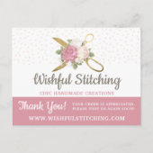 ありがとう金ゴールド裁縫はさみすぼらしいシック4-Photo ポストカード (正面)