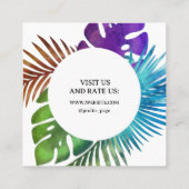 ありがとう離れフローラとシダのフレーム スクエア名刺 (裏面)