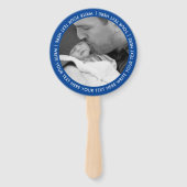 ありがとう青いウェブサイトQRコードフォトファン ハンドファン (裏面)