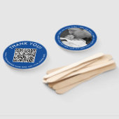 ありがとう青いウェブサイトQRコードフォトファン ハンドファン (組立なし)