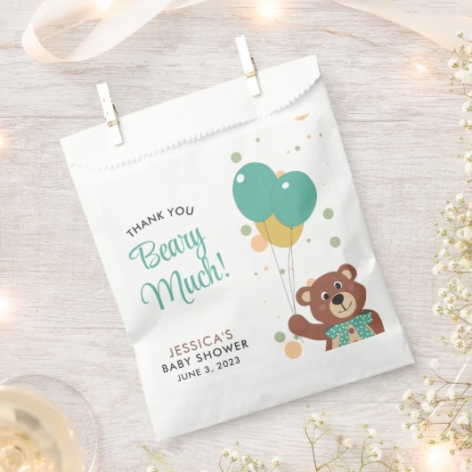 ありがとう非常に可愛いベビーベア男女兼用 フェイバーバッグ (クリップ留めされた状態)