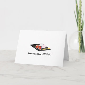 ありがとう餅！二つ折りグリーティングカード カード